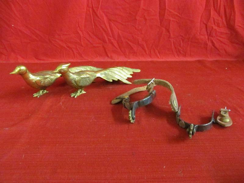 lot 85 image: Brass Peacocks