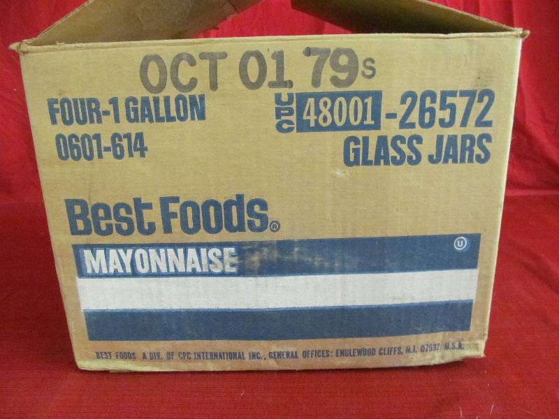 lot 114 image: Best Food Mayonnaise Jars