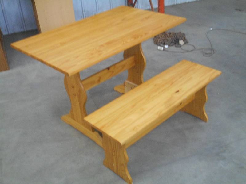 lot 5 image: 27x43x30 Tall Wooden Table With ...