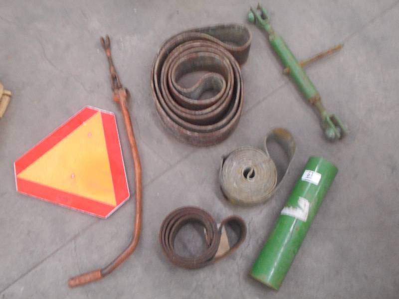 lot 61 image: Lot Of Tractor Parts Belts, Linkag...