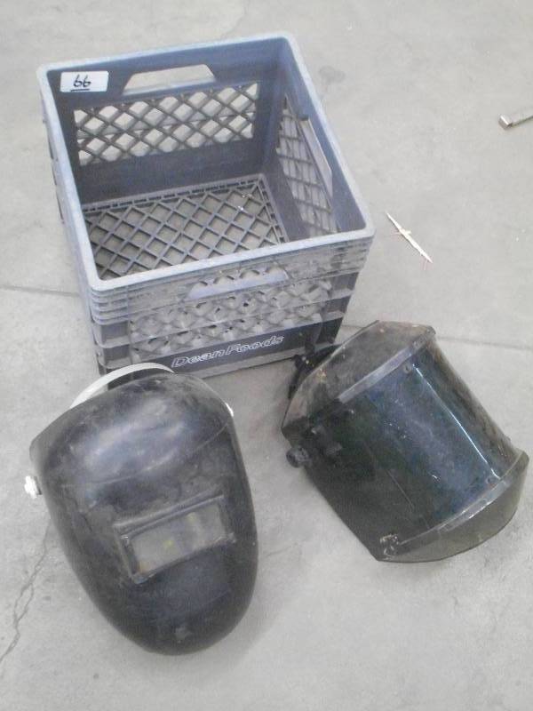 lot 66 image: Crate With (2) Welding Masks ...
