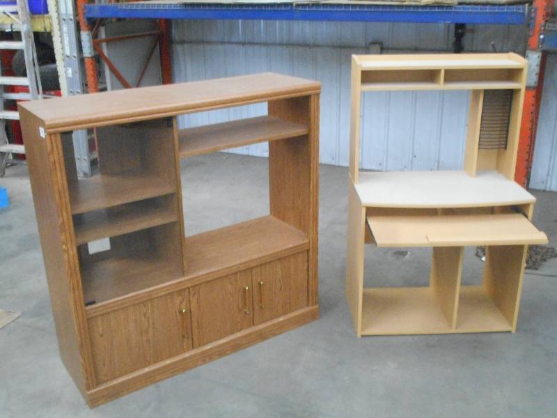 lot 74 image: (1) 4ft-Wide Entertainment Center &...