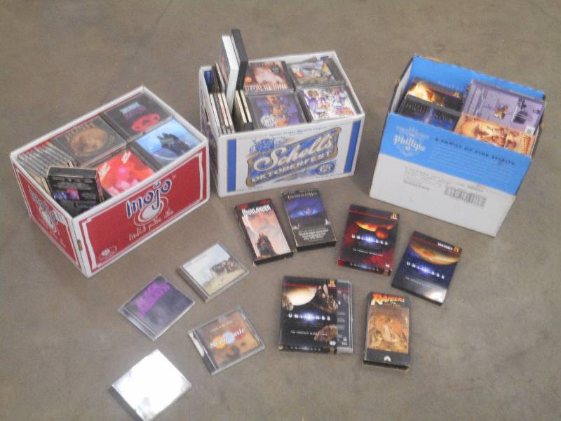 lot 87 image: (3) Boxes Of Assorted VHS Tapes, DV...