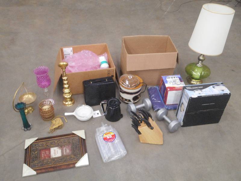 lot 116 image: (2) Box Lot Of Assorted Candle Hol...