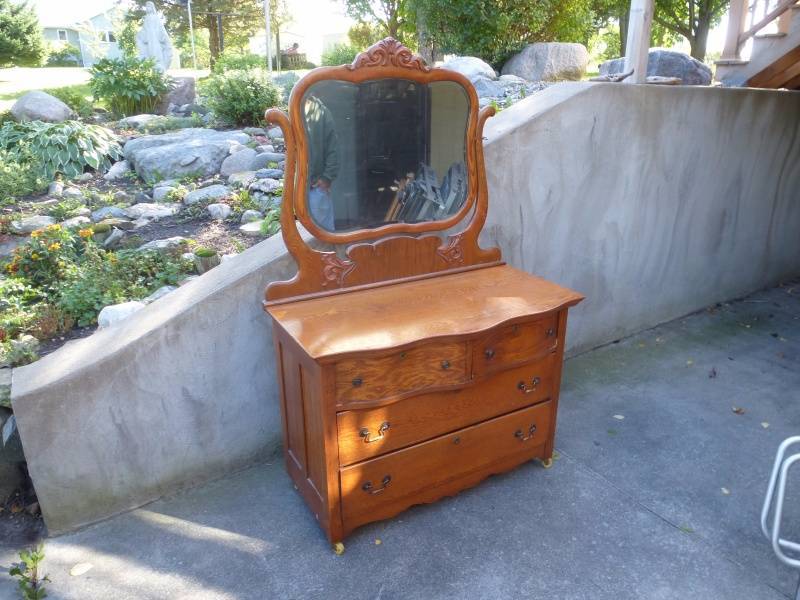 Antique Dresser with curved drawers 2 NCS 2010 Open Range, Collectibles & Equip 2016 KBID