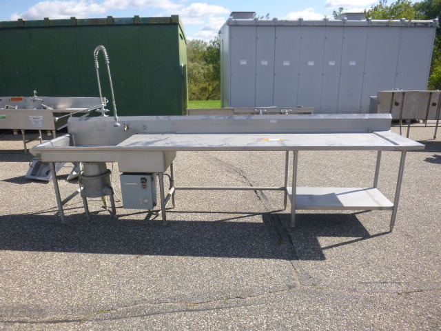 lot 22 image: Stainless Steel Sink and Prep Table