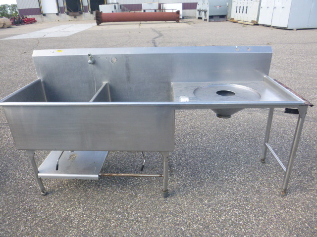lot 23 image: 2 Bay Stainless Steel Sink