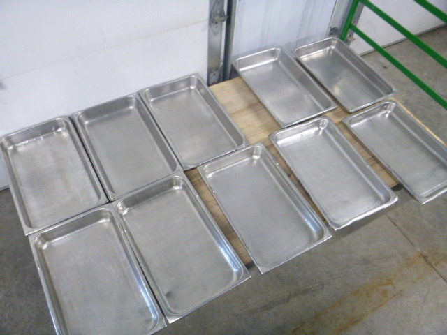 lot 106 image: 10 Full Size Steam Table Pans