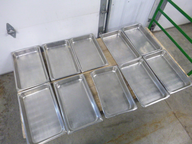 lot 110 image: 10 Full Size Steam Table Pans