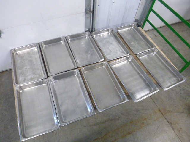 lot 115 image: 10 Full Size Steam Table Pans