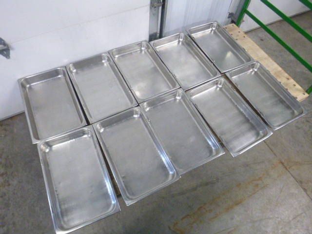 lot 116 image: 10 Full Size Steam Table Pans