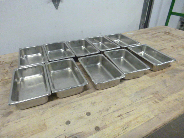 lot 180 image: 10 Stainless Steel Pans