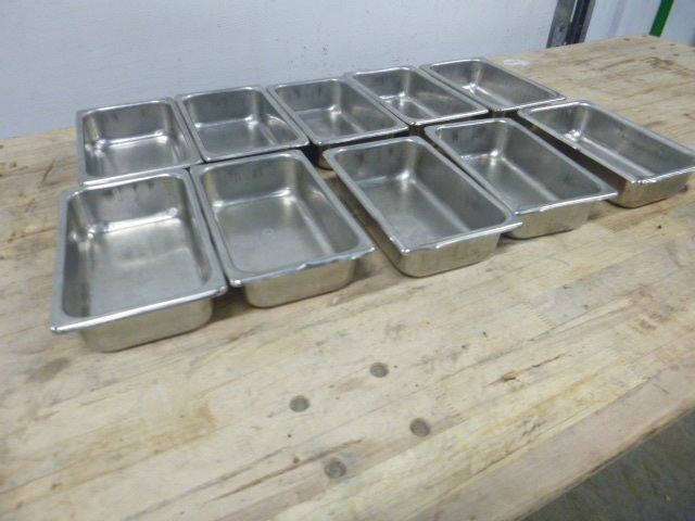 lot 181 image: 10 Stainless Steel Pans
