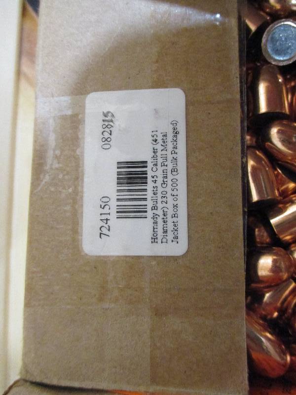 lot 15 image: 45 Cal Bullets, 230 Gr