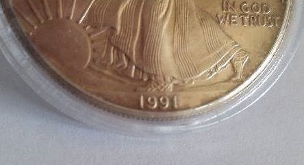 1991 1 oz American Silver Eagle bullion coin
