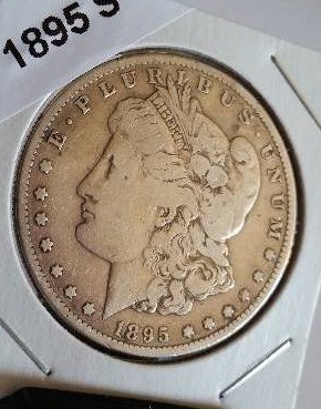 (Key Date-Low Mintage) 1895-S (San Francisco Mint) Morgan Silver Dollar