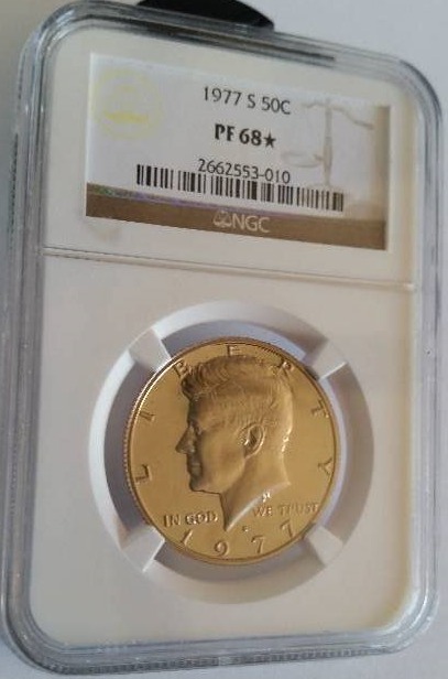 NGC Certified 1977-S Clad Kennedy Half Dollar in Proof PF68 (Star) Condition