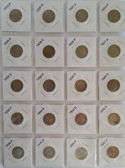 Lot of (20) Buffalo Nickels - All Different Dates