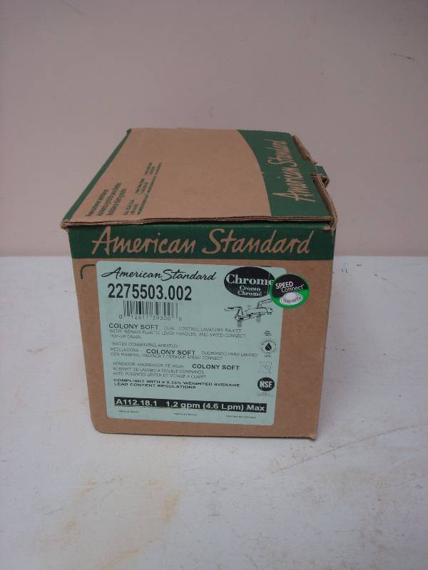 American Standard Chrome Colony Soft Bathroom Faucet, Store Return, Unused