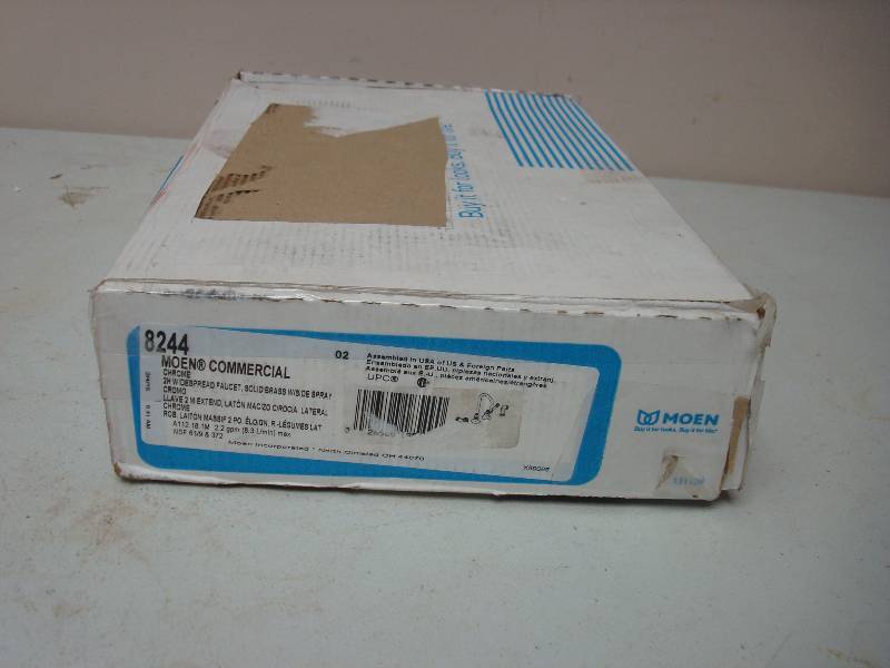 Moens Commercial Wide Spread Faucet With Spray #8244, Missing Sprout