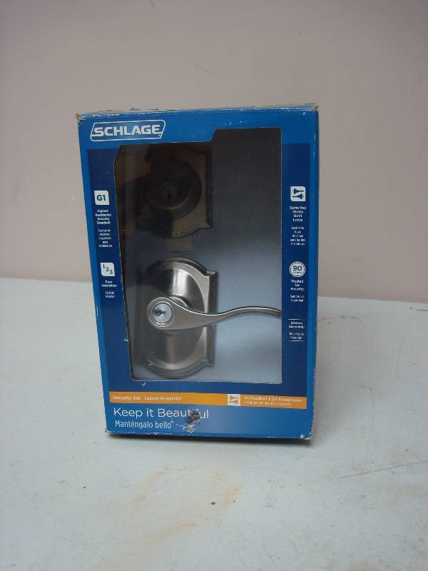 Schlage G Series Deadbolt Lock And Door Handle, Unused