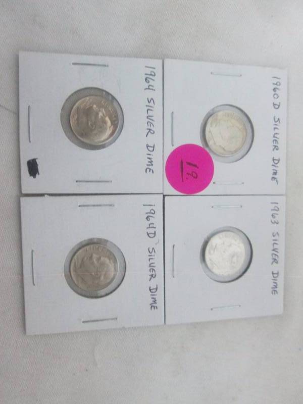 4 - Silver Roosevelt Dimes