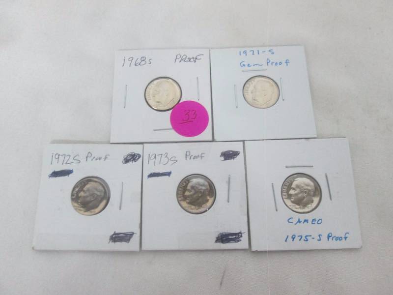 5 - Proof Roosevelt Dimes