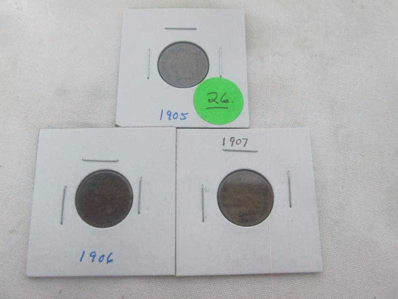 3 - Indian Head Pennies