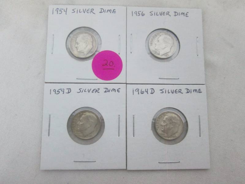 4 - Silver Roosevelt Dimes