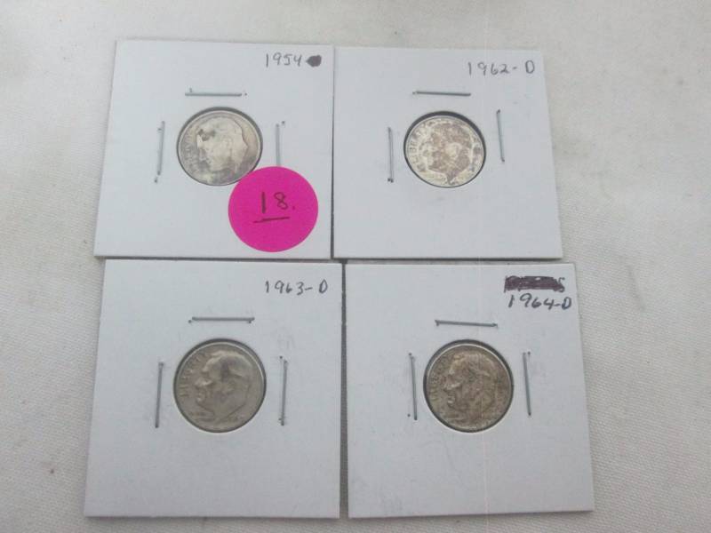 4 - Silver Roosevelt Dimes