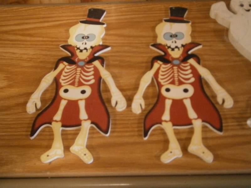 Vintage Wood and MetalNylon Halloween Decorations