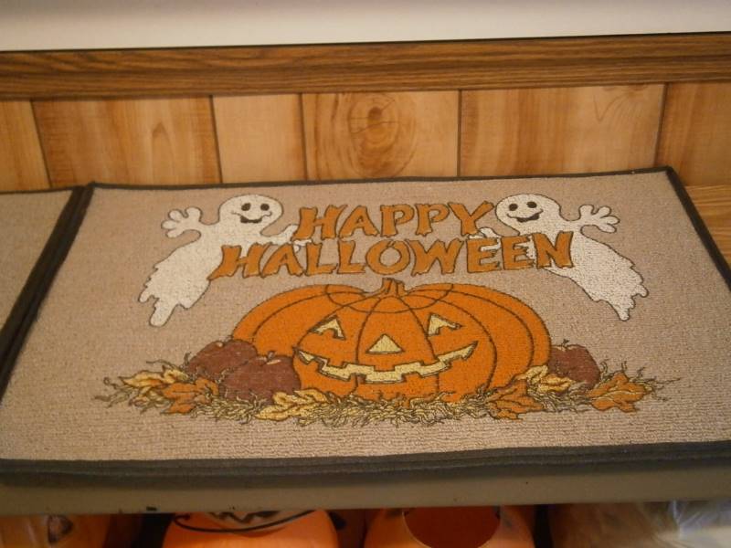 (2) Happy Halloween Door Mats