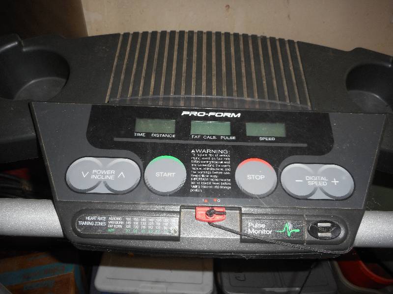 lot 121 image: PROFORM 345 S DIGITAL TREAD MILL FOLDS UP