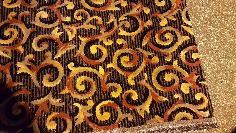 Orange and black commercial carpet