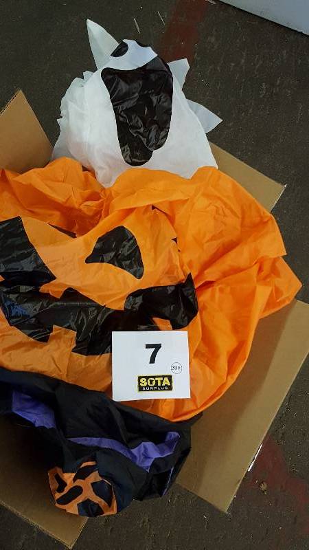 lot 7 image: 9 Inflatable Halloween Train