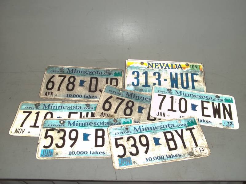 lot 36 image: 7 license plates