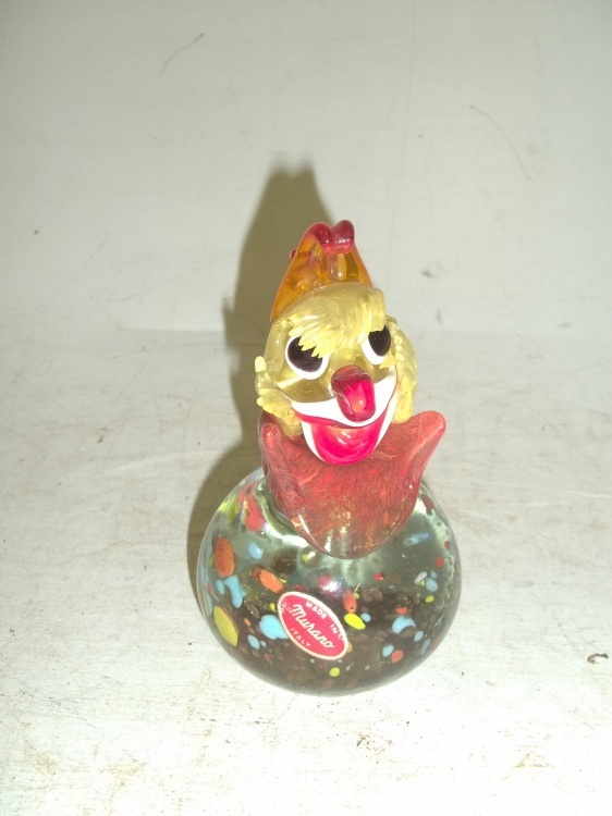 lot 45 image: Murano Italian glass clown figurine 6 x 3 12