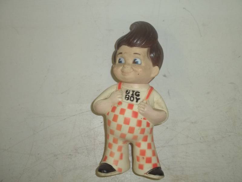 lot 64 image: Vintage rubber Big Boy piggy bank 9 tall