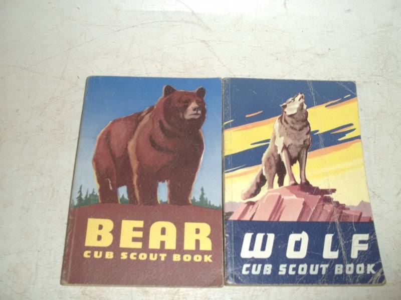 lot 68 image: 2 1950s bear and wolf Cub Scout books