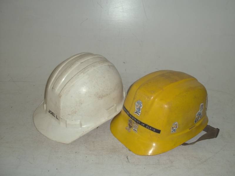 lot 81 image: 2 hard hats