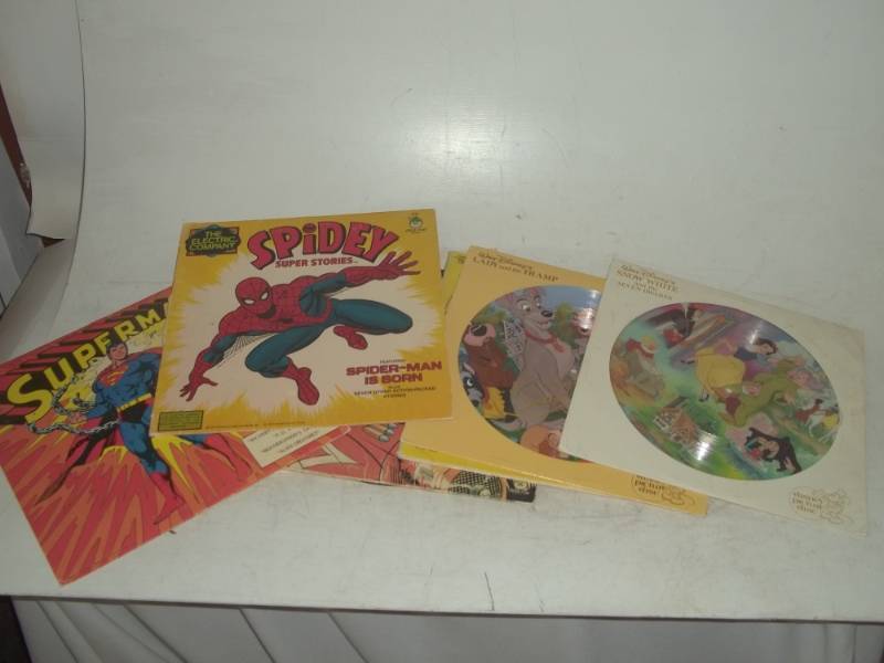 lot 101 image: Collection of Disney and super hero records