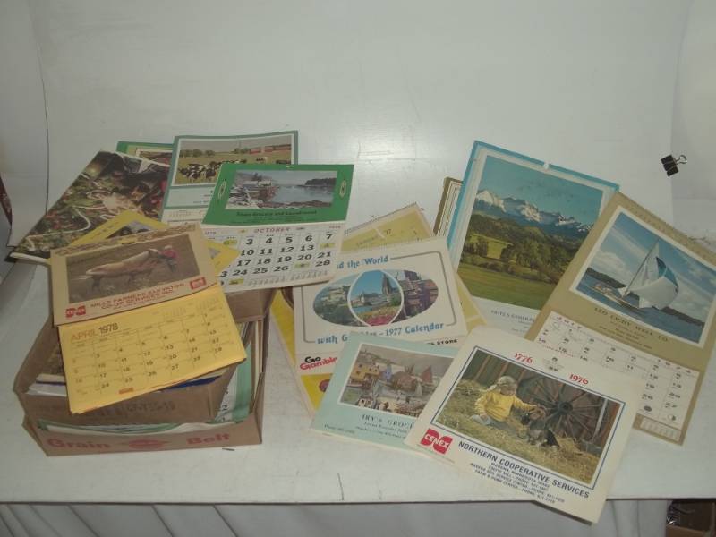 lot 112 image: Vintage local calendars 40