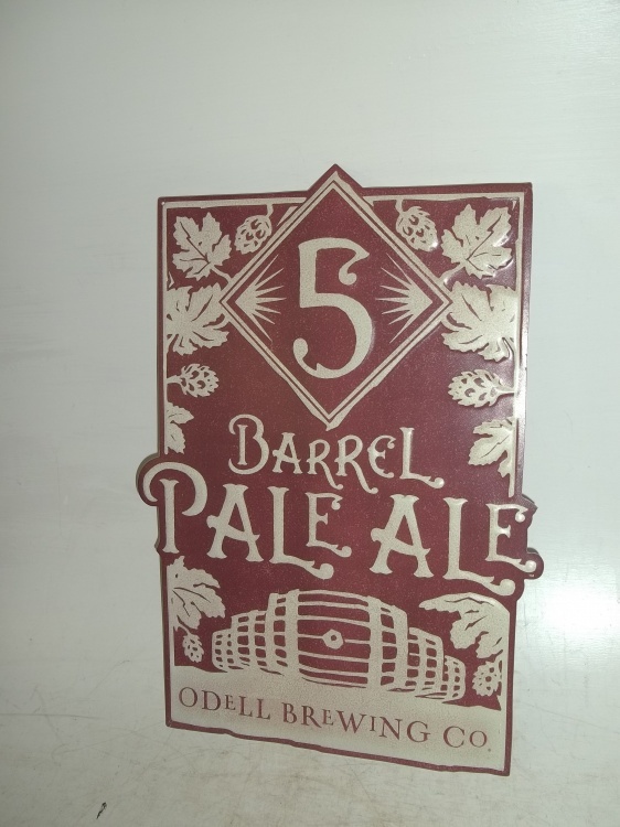 lot 155 image: Barrel of Pale Ale Odel Brewing Company 22 x 16