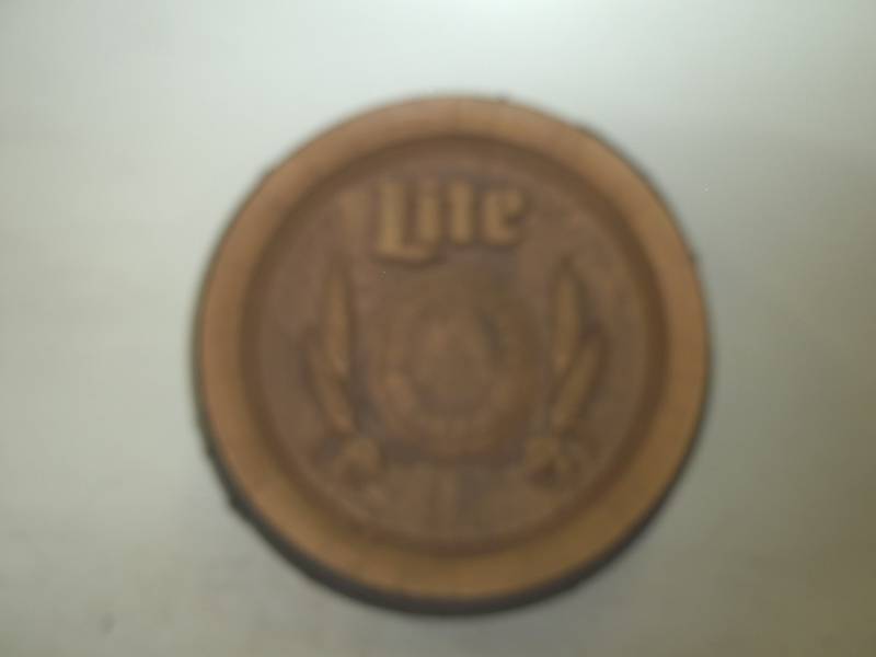 lot 159 image: Miller Lite barrel wall display