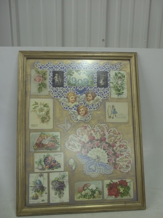 lot 196 image: Fantastic vintage valentine card display23 x 30