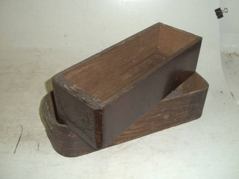lot 216 image: Pair of antique sewing machine drawers 5 wide, one 13 long other 15 long