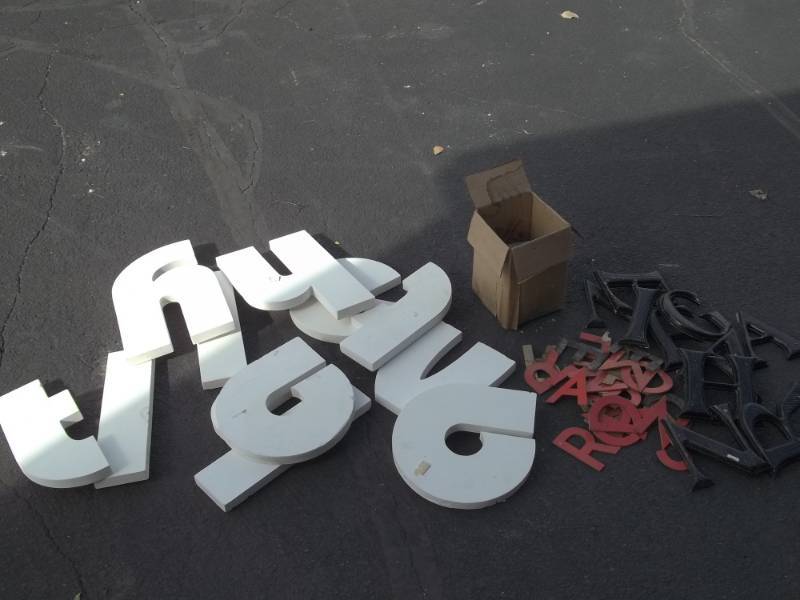 lot 266 image: Large group of display letters and stencils