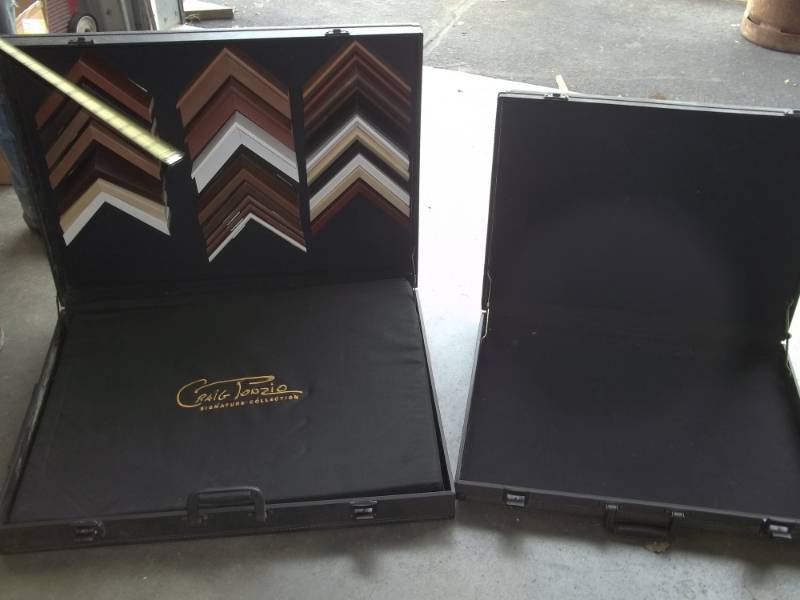 lot 297 image: travel display cases, 24 x 32 x6 and 26 x 20 x 3 12