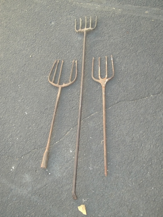 lot 302 image: 3 Vintage Fishing Spears