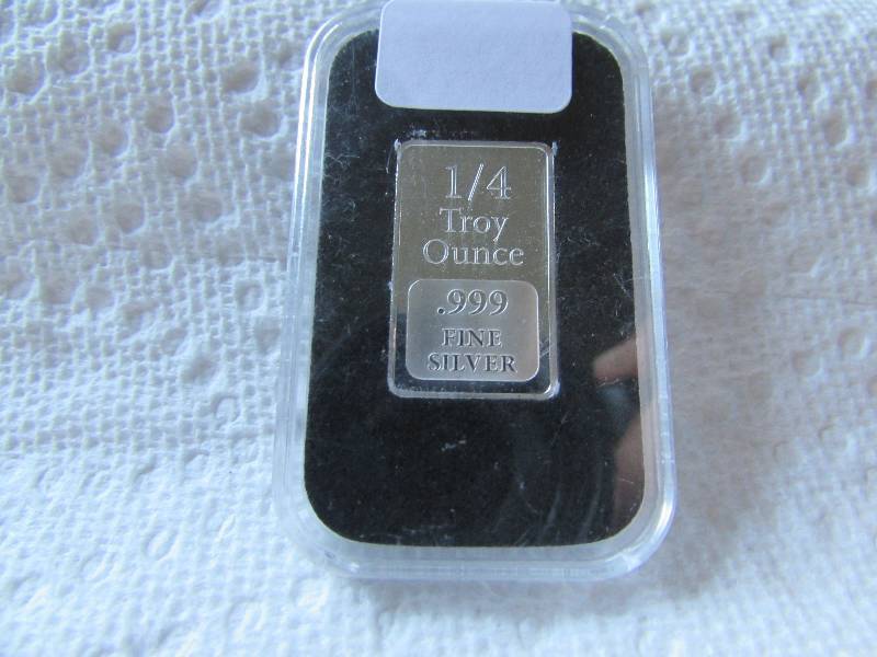 14 TROY OZ .999 FINE SILVER BAR IN...